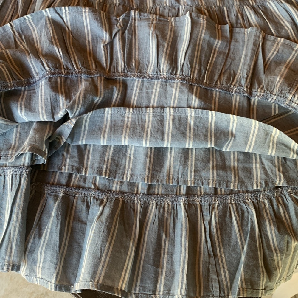 NWT Toad & Co Airbrush Maxi Dress High Tide 100% organic cotton uneven stripe XS - Picture 14 of 17